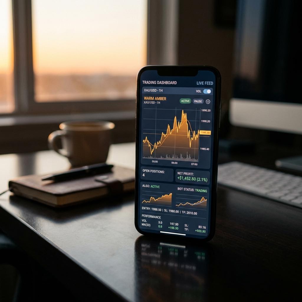 Panoul de control Vadsocotín pe smartphone